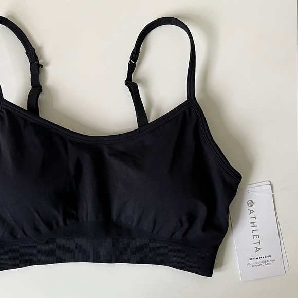 Athleta Renew Bra D-DD - Black Sports Bra NWT - Picture 7 of 8
